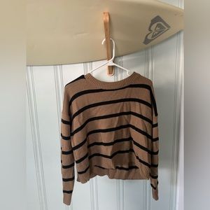 SHEIN size small cropped striped pullover sweater.
